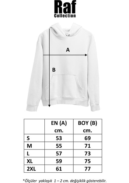 Unisex Beyaz Kapüşonlu Cepli Sweatshirt