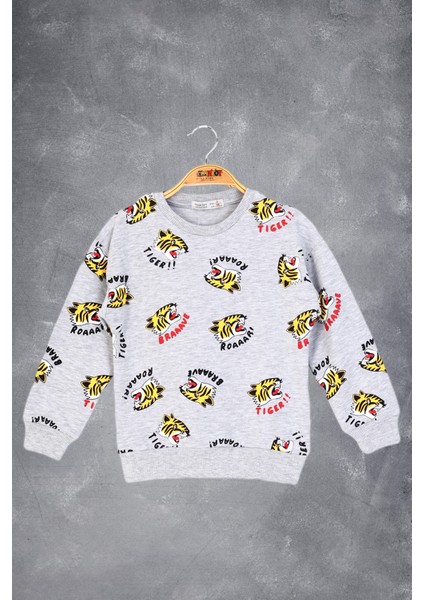 Erkek Çocuk Tıger Baskılı Sweatshirt