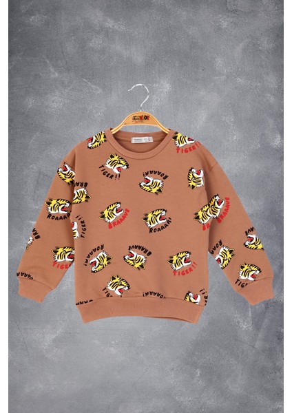 Erkek Çocuk Tıger Baskılı Sweatshirt