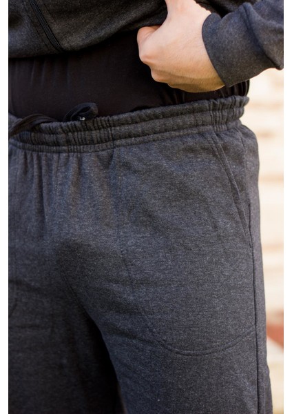 Antrasit Dik Yaka Nakış Detaylı Rahat Kalıp Fermuarlı Erkek Eşofman Takımı 21EESTBBKT indirimleri