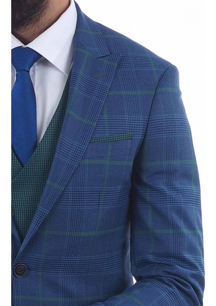 Kombinli Slimfit Yelekli Drop 6 Takım