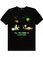 Uzayda Kahve Siyah Kısa Kollu Erkek T-Shirt 1