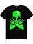 Uzaylı Rocker Siyah Kısa Kollu Erkek T-Shirt 1