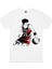 Yakışıklı Basketçi Beyaz Kısa Kollu Erkek T-Shirt 1