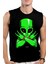 Uzaylı Rocker Siyah Kesik Kol Kolsuz Erkek T-Shirt Atlet 1