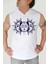 Ay Güneş Beyaz Kapşonlu Kolsuz T-Shirt 1