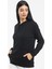 Kadın Kalın Kapüşonlu Kanguru Cepli Sweatshirt 4