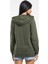 Kadın Kalın Kapüşonlu Kanguru Cepli Sweatshirt 5
