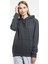Kadın Kalın Kapüşonlu Kanguru Cepli Sweatshirt 5