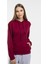 Kadın Kalın Kapüşonlu Kanguru Cepli Sweatshirt 1