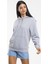 Kadın Kalın Kapüşonlu Kanguru Cepli Sweatshirt 3