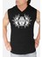 Ay Güneş Siyah Kapşonlu Kolsuz T-Shirt 1