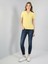 Colins Slim Fit Kadın Sarı Kısa Kol Tişört 3