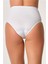 C12801 Kadın Yapıştırma Yüksek Bel Lazer Slip Külot Beyaz 3