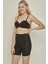 C12707 Kadın Lazer Kesim Boxer Korse Siyah 4