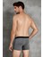 1866 ERKEK MODAL ÇİZGİ DESENLİ SİYAH BOXER 2