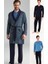 Erkek Damat Çeyiz Pijama Takım Robdöşambr Lacivert 12000 3
