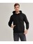 Çetinkaya Mentality Rahat Kalıp Erkek Siyah Kapüşonlu Sweatshirt 1