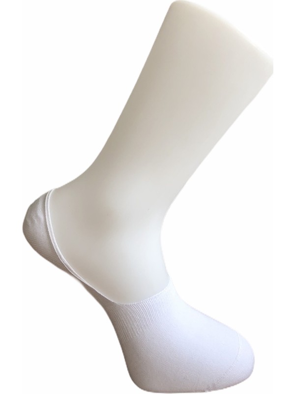 Nis Çorap Nis Çorap beyaz Erkek Silikonlu Bambu Babet 6 Lı Paket