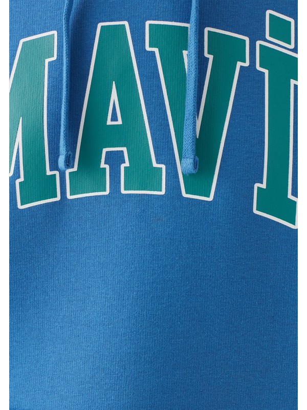 Mavi Kadin Mavi Logo Baskili Mavi Sweatshirt 1600361 32333 Fiyati