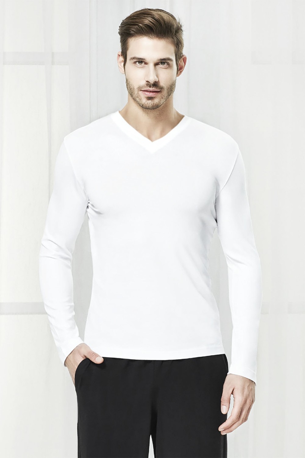 Baveno Antibakteriyel Bambu Uzun Kollu Tshirt