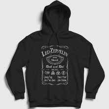 Presmono Unisex Siyah Old Led Zeppelin Kapüşonlu Sweatshirt
