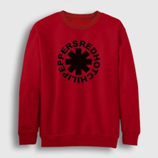Presmono Unisex Kırmızı Logo V3 Red Hot Chili Peppers Sweatshirt