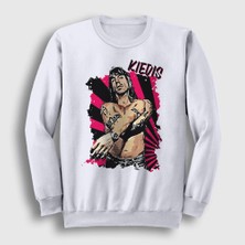 Presmono Unisex Beyaz Kiedis Red Hot Chili Peppers Sweatshirt