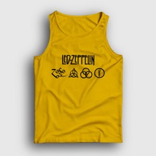Presmono Unisex Sarı Symbols Led Zeppelin Atlet