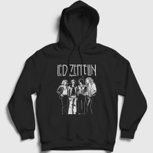 Presmono Unisex Siyah Band Led Zeppelin Kapüşonlu Sweatshirt