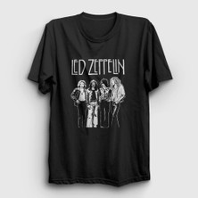 Presmono Unisex Siyah Band Led Zeppelin T-Shirt
