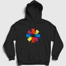 Presmono Unisex Siyah Colors Red Hot Chili Peppers Kapüşonlu Sweatshirt