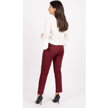 Soralline Kadın Bilekte Dar Paça Pantolon Soralline 1683 Bordo