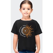 Rock&Roll Türkiye Ay Yıldız Siyah Kısa Kollu Kız Erkek Çocuk T-Shirt