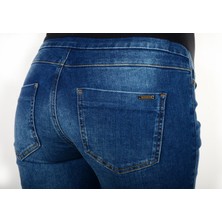 Vavien Slim Fit Likralı Hamile Jean Mavi Pantolon Vasirus Slim Leg