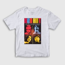 Presmono Unisex Çocuk Beyaz Band Red Hot Chili Peppers T-Shirt