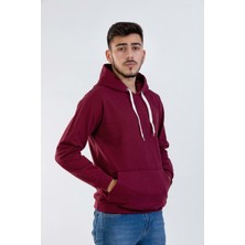 Raf Coll Unisex Bordo Kapüşonlu Cepli Sweatshirt