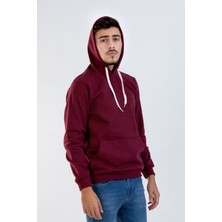 Raf Coll Unisex Bordo Kapüşonlu Cepli Sweatshirt