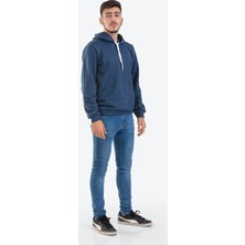 Raf Coll Unisex Lacivert Kapüşonlu Sweatshirt
