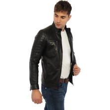 Derimont Deri Andy Siyah Erkek Ceket