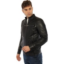 Derimont Deri Maxim Siyah Erkek Ceket