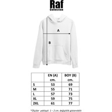 Raf Coll Unisex Beyaz Kapüşonlu Sweatshirt Arslan Dijital Baskılı