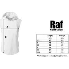Raf Coll Unisex Basic Kapşonlu Kolsuz Füme T-shirt
