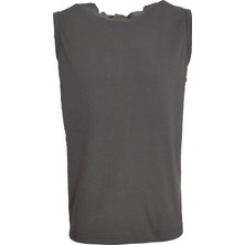 Raf Coll Unisex Basic Kapşonlu Kolsuz Füme T-shirt
