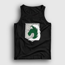 Presmono Unisex Siyah Military Anime Attack On Titan Atlet