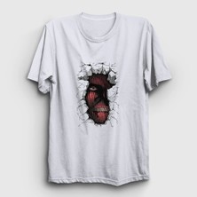 Presmono Unisex Beyaz Wall Anime Attack On Titan T-Shirt