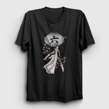 Presmono Unisex Siyah Byakuya Anime Bleach T-Shirt