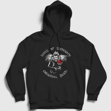 Presmono Unisex Siyah Sons Anime Death Note Kapüşonlu Sweatshirt