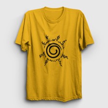 Presmono Unisex Sarı Seal Anime Naruto T-Shirt