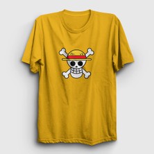 Presmono Unisex Sarı Logo Anime One Piece T-Shirt